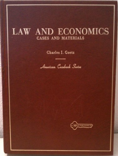 Stock image for Cases and materials on law and economics. (American casebook series). Ex-Library. for sale by Yushodo Co., Ltd.