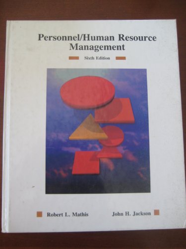 Imagen de archivo de Personnel/Human Resource Manag Ement Six a la venta por ThriftBooks-Dallas