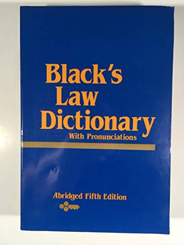 Beispielbild fr Black's Law Dictionary: Abridged Fifth Edition zum Verkauf von -OnTimeBooks-