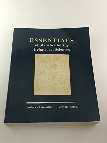 9780314772916: Essentials of Statistics for the Behavioral Sciences