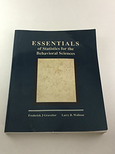 Stock image for Essentials of Statistics for the Behavioral Sciences for sale by Better World Books