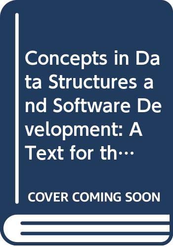Beispielbild fr Concepts in Data Structures and Software zum Verkauf von WorldofBooks