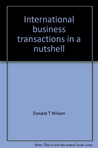 Beispielbild fr International business transactions in a nutshell (Nutshell series) zum Verkauf von Wonder Book