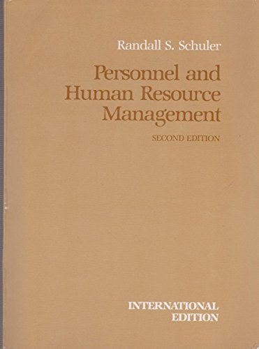 Imagen de archivo de Personnel And Human Resource M Anagement (West Series In Management) a la venta por Library House Internet Sales