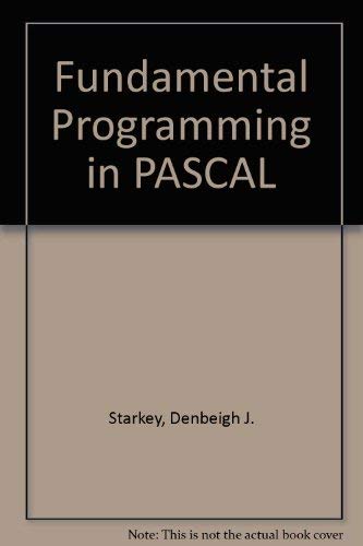 Imagen de archivo de Fundamental Programming With Pascal a la venta por HPB-Red
