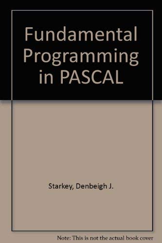 Stock image for Fundamental Programming With Pascal for sale by HPB-Red