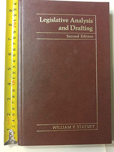 Imagen de archivo de Legislative Analysis and Drafting a la venta por Wonder Book