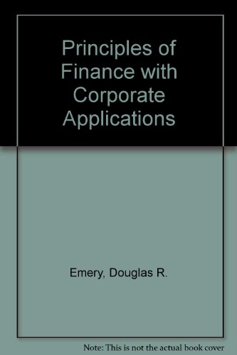 Beispielbild fr Principles of Finance with Corporate Applications zum Verkauf von WorldofBooks