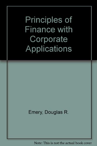 Stock image for Principles of Finance with Corporate Applications for sale by Better World Books