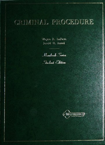 Beispielbild fr Criminal Procedure/1988 Pocket Part With Supplement (Hornbook Series) zum Verkauf von Wonder Book