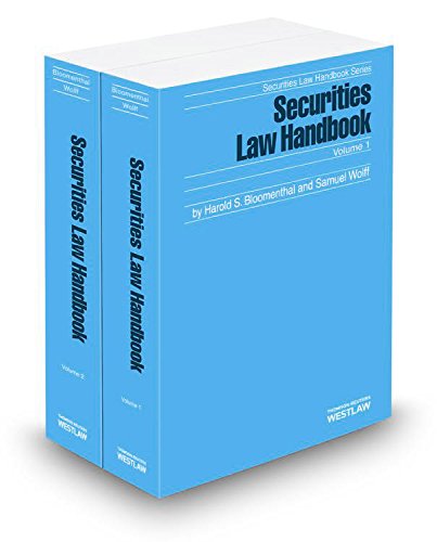 9780314800923: Securities Law Handbook (Securities Law Handbook Series) (2 volume set)
