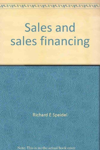 Sales and sales financing (Black letter series) (9780314825872) by Speidel, Richard E