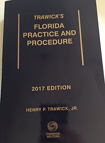 9780314840134: Trawick's Florida Practice & Procedure, 2017 ed.