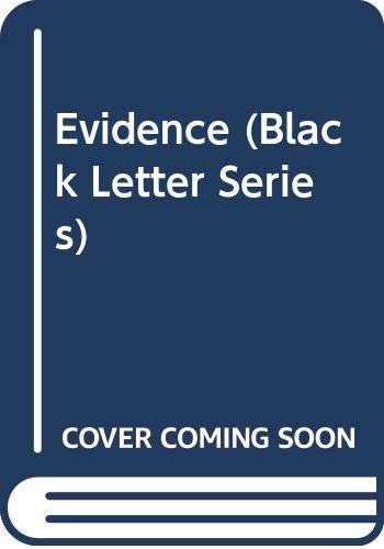 Imagen de archivo de Evidence (Black Letter Series) a la venta por HPB-Red