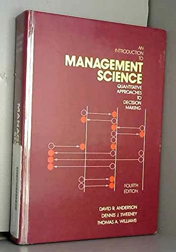 Immagine dell'editore per Introduction to Management Science: A Quantitative Approach to Decision Making venduto da Anybook.com