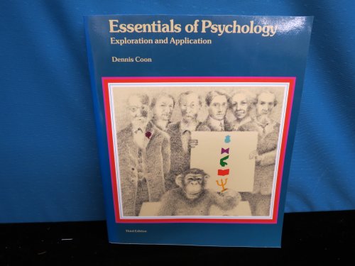 Imagen de archivo de Essentials of psychology: Exploration and application a la venta por HPB-Red