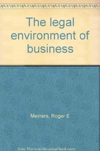 Beispielbild fr The Legal Environment of Business zum Verkauf von Better World Books