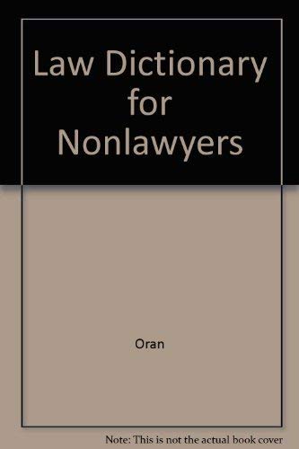 Beispielbild fr Law Dictionary for Nonlawyers zum Verkauf von Wonder Book