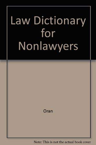 Stock image for Law Dictionary for Nonlawyers for sale by Wonder Book