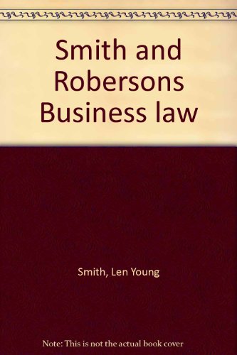 Beispielbild fr Smith and Roberson's Business Law zum Verkauf von OddReads