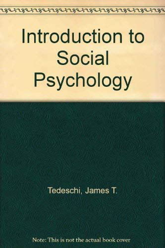 Beispielbild fr Introduction to Social Psychology zum Verkauf von Wonder Book