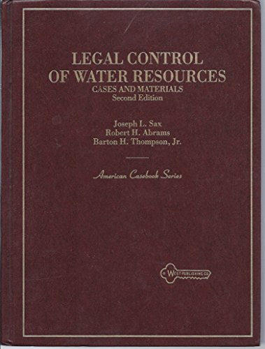 Beispielbild fr Legal Control of Water Resources: Cases and Materials (American Casebook Series) zum Verkauf von HPB-Red