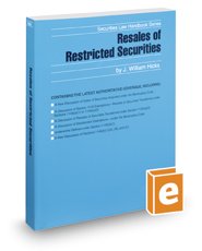 9780314870384: Resales of Restricted Securities, 2017 ed.