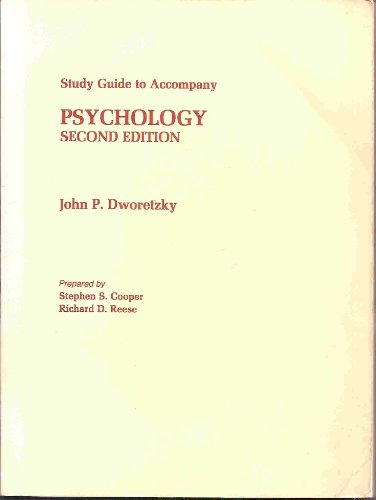 Beispielbild fr Study guide to accompany psychology [by] John P. Dworetzky zum Verkauf von -OnTimeBooks-