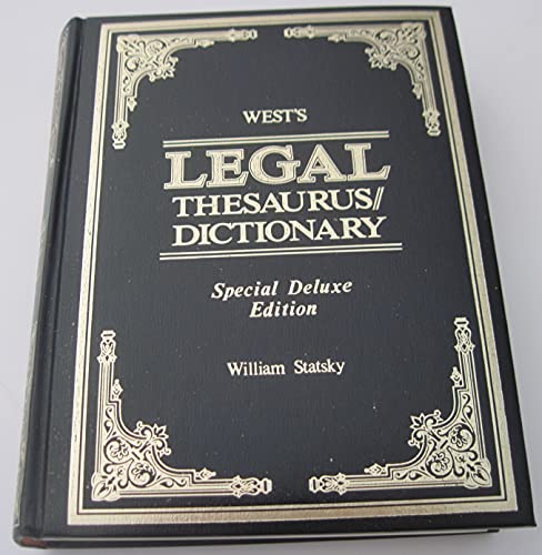 West's Legal Thesaurus/Dictionary, Special Deluxe Edition