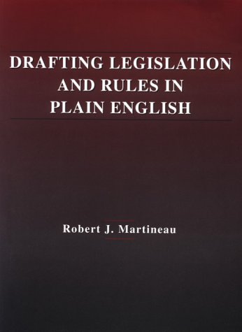 Stock image for Drafting Legislation and Rules in Plain English for sale by Front Cover Books