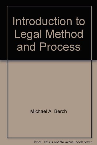 9780314891679: Introduction to legal method and process: Cases and materials (Hornbooks)