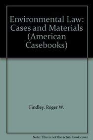 Stock image for Environmental Law: Cases and Materials for sale by Top Notch Books