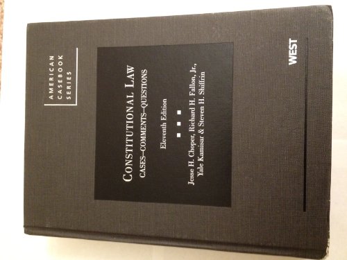 Beispielbild fr Constitutional Law: Cases Comments and Questions,11th (American Casebook Series) zum Verkauf von Phatpocket Limited