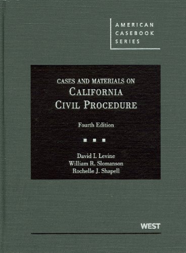 9780314906762: Cases And Materials On California Civil Procedure
