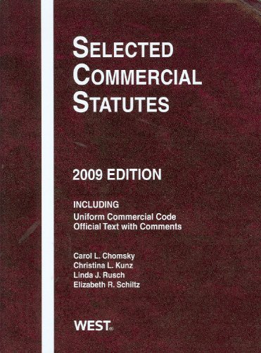 Stock image for Selected Commercial Statutes, 2009 Edition for sale by HPB-Red