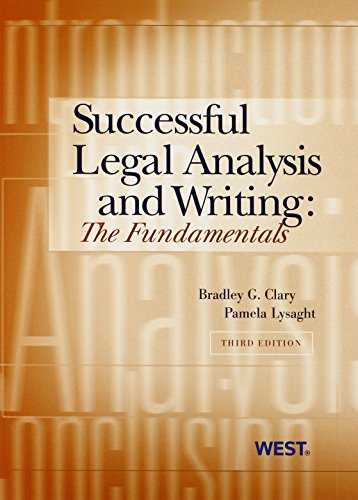 Beispielbild fr Successful Legal Analysis and Writing: The Fundamentals, 3d zum Verkauf von BookHolders