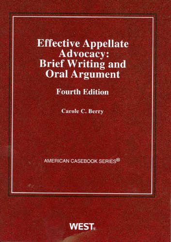 Beispielbild fr Effective Appellate Advocacy: Brief Writing and Oral Argument, 4th (Coursebook) zum Verkauf von BooksRun