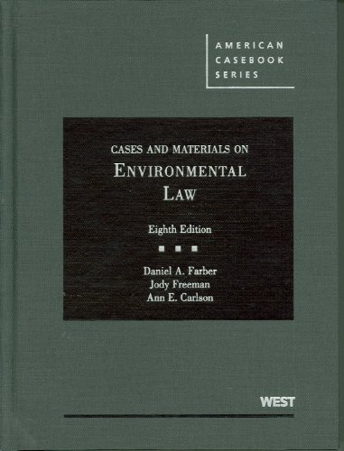 Imagen de archivo de Cases and Materials on Environmental Law a la venta por Better World Books