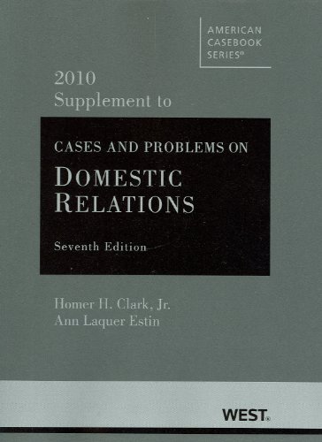 Stock image for Cases and Problems on Domestic Relations, 2010 Supplement for sale by ThriftBooks-Atlanta