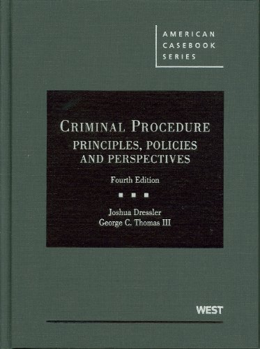 Imagen de archivo de Dressler and Thomas' Criminal Procedure: Principles, Policies and Perspectives, 4th a la venta por ThriftBooks-Dallas