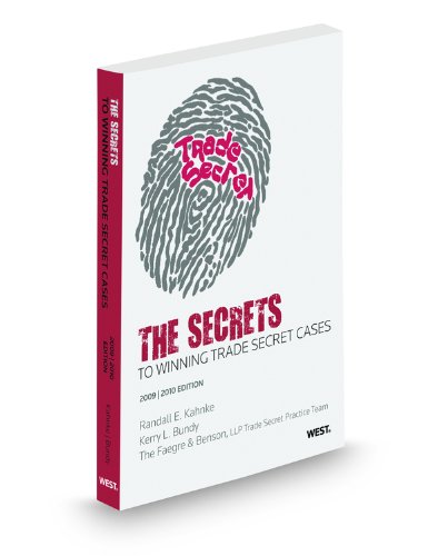 Stock image for The Secrets to Winning Trade Secret Cases for sale by Big River Books
