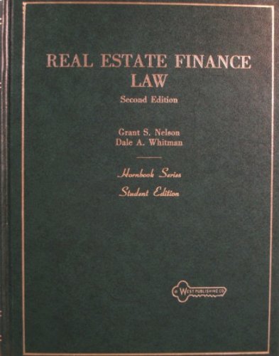 Beispielbild fr Real Estate Finance Law With 1989 Pocket Part (HORNBOOK SERIES STUDENT EDITION) zum Verkauf von HPB-Red