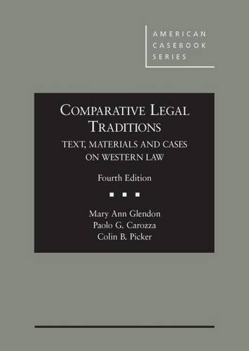 Stock image for Comparative Legal Traditions, Text, Materials and Cases on Western Law, 4th (American Casebook Series) for sale by HPB-Red
