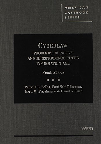 Stock image for Cyberlaw: Problems of Policy and Jurisprudence in the Information Age, 4th (American Casebook Series) for sale by BooksRun