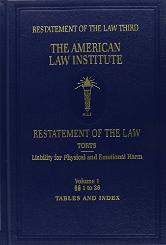 Imagen de archivo de Restatement of the Law Third, Torts, Liability for Physical and Emotional Harm a la venta por ThriftBooks-Dallas