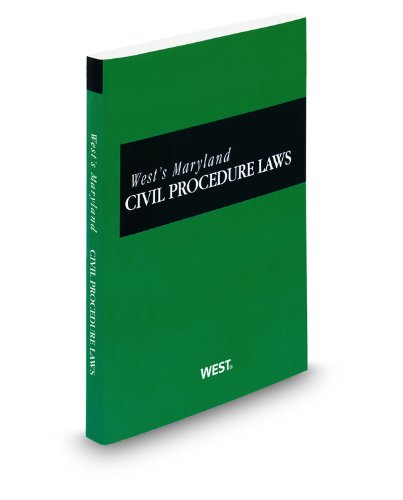 West's Maryland Civil Procedure Laws, 2011-2012 ed. (9780314921628) by Thomson West