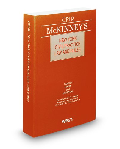 9780314922885: McKinney's New York Civil Practice Law and Rules, 2011 ed.