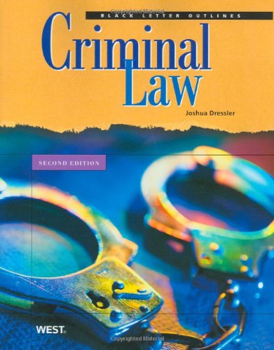 Imagen de archivo de Criminal Law, 2nd Edition (Black Letter Outlines) a la venta por Books of the Smoky Mountains