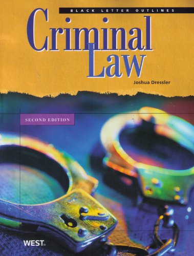 Stock image for Criminal Law, 2nd Edition (Black Letter Outlines) for sale by Bayside Books