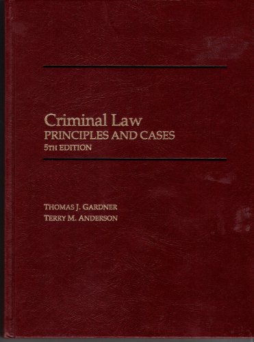 Beispielbild fr Criminal Law: Principles and Cases zum Verkauf von HPB-Red